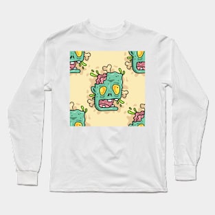 beige halloween zombie Long Sleeve T-Shirt